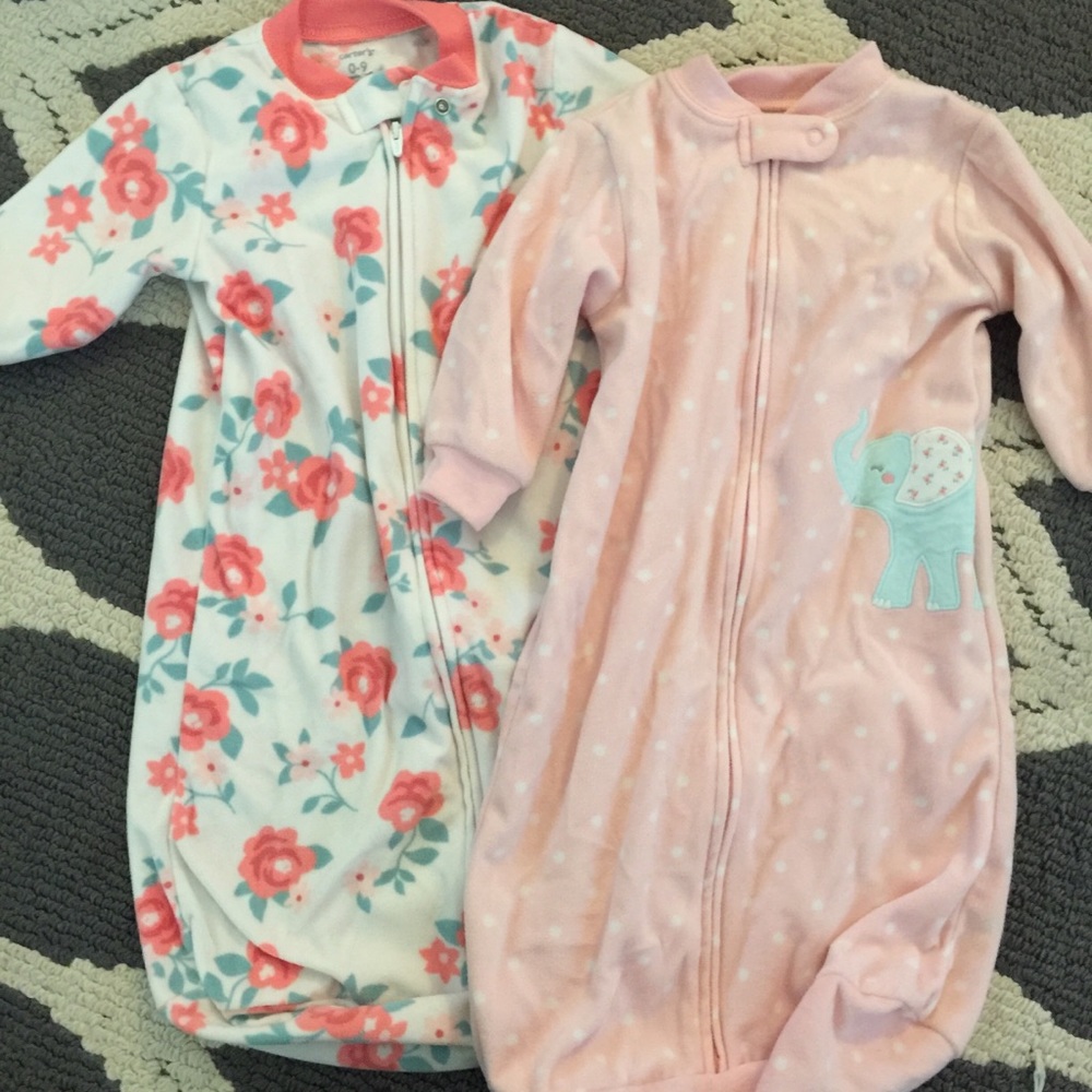 Infant girl Carter’s sleep sacks